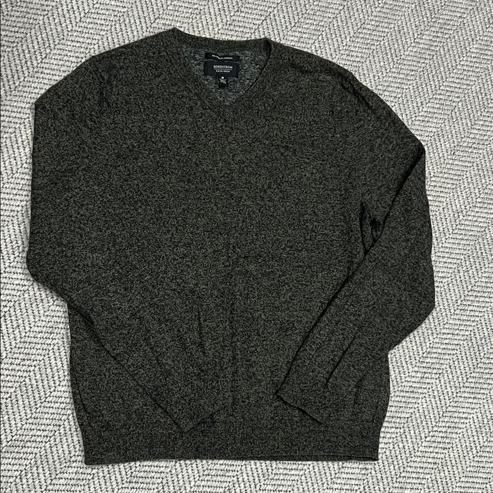 Nordstrom Men's Dark Heather V-Neck Sweater